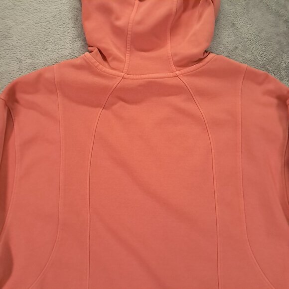 Athleta Hoodie Women L Large Peach Pullover Cotton Blend Stretch Long Sleeve - Picture 3 of 10